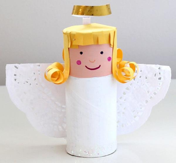 Χειροτεχνία με ρολά από χαρτί υγείας για τα Χριστούγεννα - δημιουργικές ιδέες ανακύκλωσης και οδηγίες angel tinkering diy