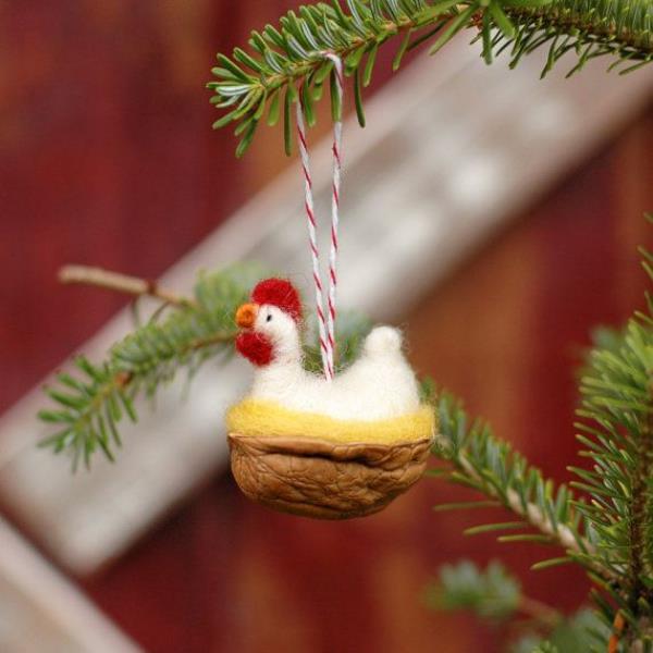Χειροτεχνίες με καρύδια για τα Χριστούγεννα και όχι μόνο - ιδέες και οδηγίες φωλιά κοτόπουλου χαριτωμένη