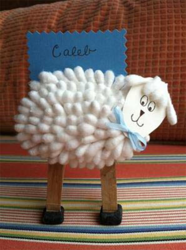 Χειροτεχνία με μπατονέτες Διακόσμηση τραπεζιού DIY πρόβατα