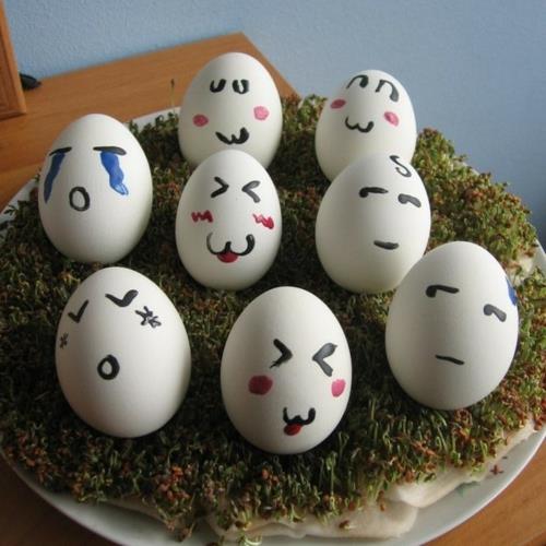 ιδέες χειροτεχνίας προσώπου για πασχαλινά αυγά
