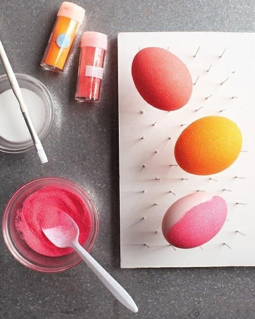 Ιδέες τεχνικής τεχνολογίας υλικά Πασχαλινό χρώμα Πασχαλινά αυγά πολύχρωμα