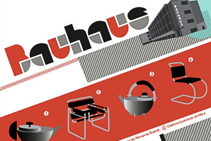Αφίσα σε στυλ Bauhaus σύγχρονη τέχνη αρχιτεκτονικής