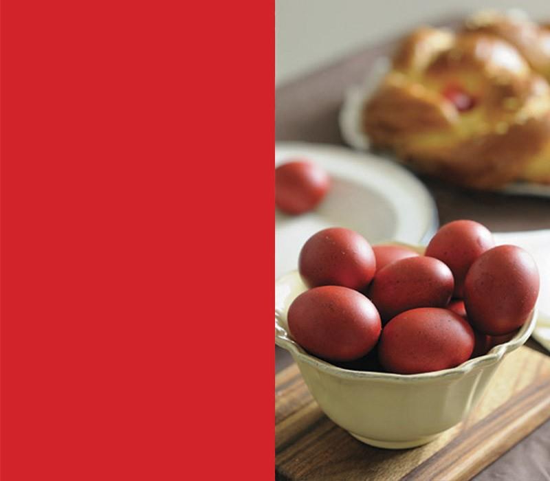 Σημασία των χρωμάτων κόκκινα αυγά τυπικά σύμβολα του Πάσχα