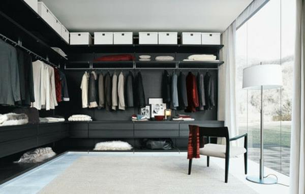 Walk-in ντουλάπα ανδρική μόδα λευκό φωτιστικό δαπέδου