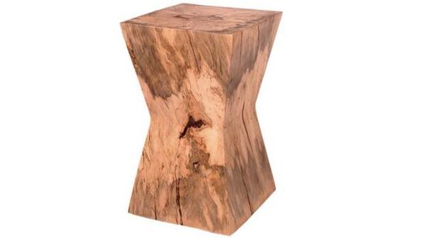 Πλευρικό τραπέζι με υφή μπλοκ από ξύλο σχεδιαστή