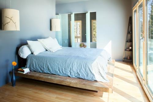 Κοιμηθείτε καλύτερα διπλό κρεβάτι σχεδιασμό κρεβατοκάμαρα ξύλινο σκελετό σκελετού