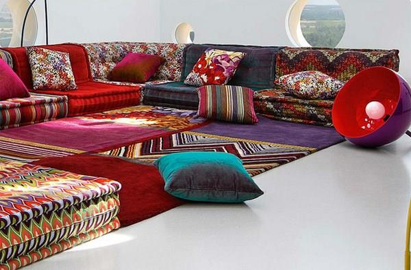 Bohemian Living Room Roche Bobois Modular Καναπές Σχεδιασμός Χαλιού