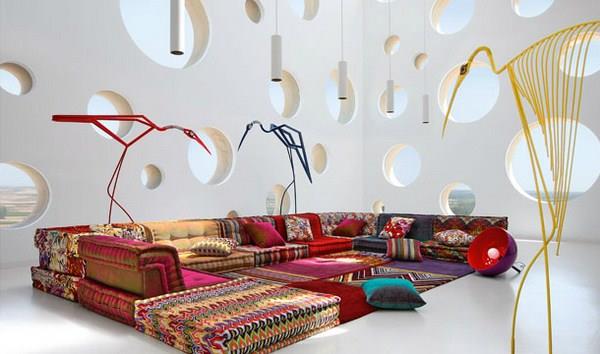 Μποέμ σαλόνι Roche Bobois Μοντέρνος καναπές μοντέρνο σχέδιο