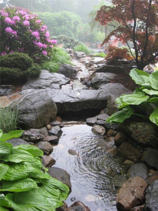 Εικόνες λίμνες κήπου πέτρες και έμπνευση φυτών κήπου