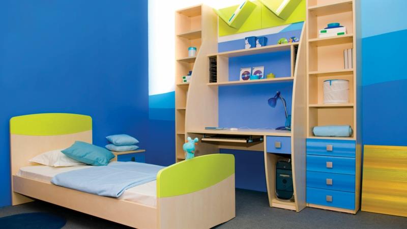 Εικόνες παιδικό δωμάτιο αγόρι παιδικών επίπλων τοίχο βαφή μπλε