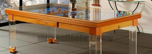 Τραπέζι μπιλιάρδου για μικρά δωμάτια, ξύλινο πλαίσιο από ξύλο