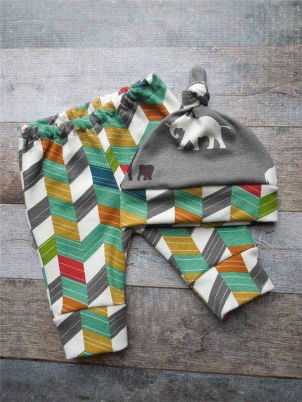 Βιολογικά ρούχα για μωρά και οργανικά παιδικά ρούχα καπέλο μοτίβο ελέφαντα