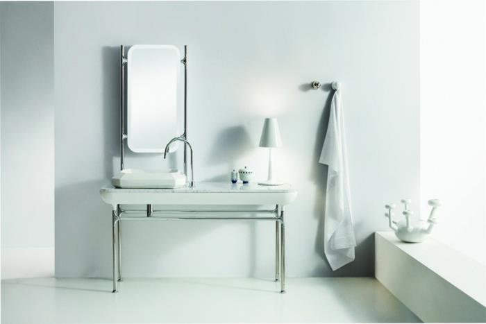 Bisazza Bagno Hayon μοντέρνο μπάνιο που σχεδιάζει μικρό μπάνιο λευκό