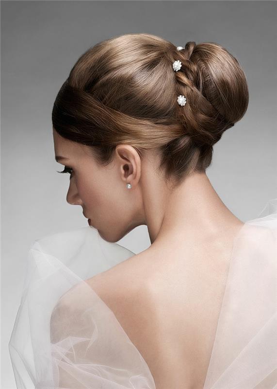 Νυφικές ιδέες για χτένισμα Updo αξεσουάρ μαλλιών