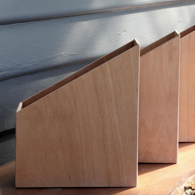 Αξεσουάρ γραφείου Φτιάξτε τους δικούς σας ξύλινους κατόχους περιοδικών DIY αξεσουάρ γραφείου