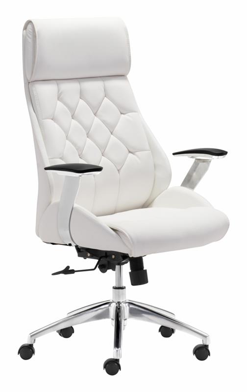 Καρέκλα γραφείου δοκιμή δερμάτινη λευκή εκτελεστική καρέκλα