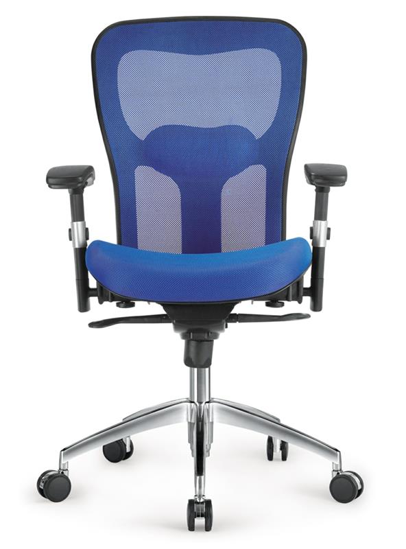 Δοκιμή καρέκλας γραφείου εργονομική καρέκλα γραφείου μπλε