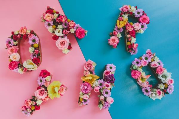 Ιδέες για γράμματα με λουλούδια Φτιάξτε μόνοι σας γράμματα λουλουδιών