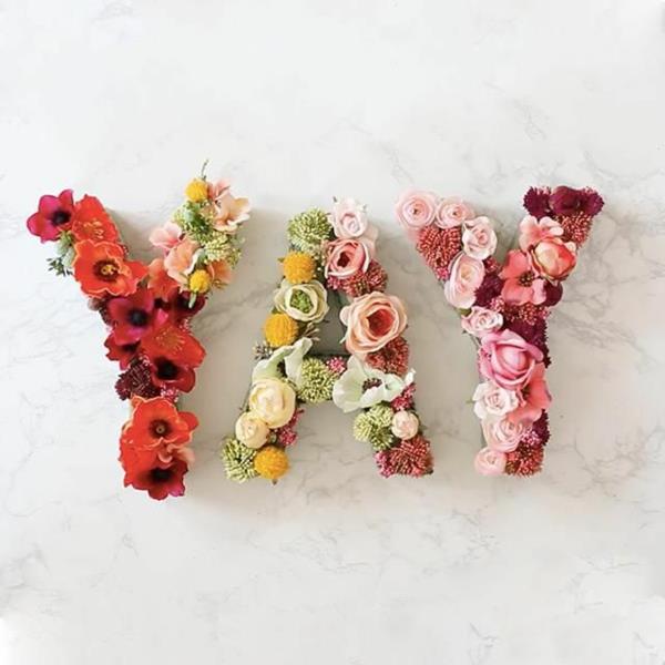 Tinker γράμματα με λουλούδια Λουλούδια γράμματα οδηγίες