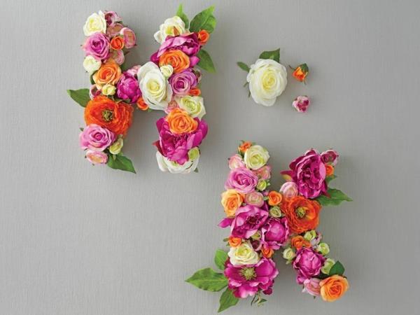Φτιάξτε γράμματα με λουλούδια Φτιάξτε μόνοι σας γράμματα λουλουδιών