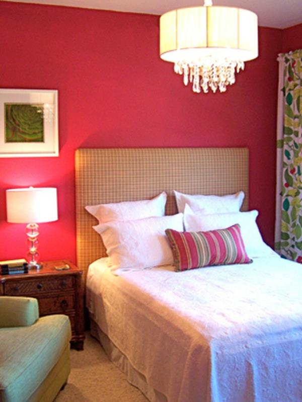 Πολύχρωμο υπνοδωμάτιο σχεδιάζει ροζ διακόσμηση φωτισμού τοίχου