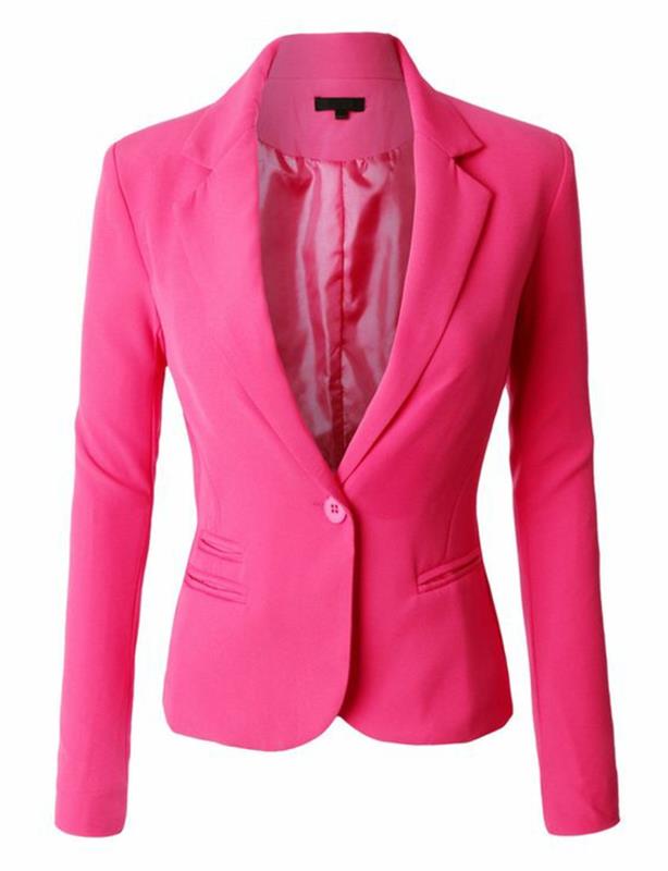 Επιχειρηματική μόδα γυναικείο μπουφάν ροζ κυρίες μόδας