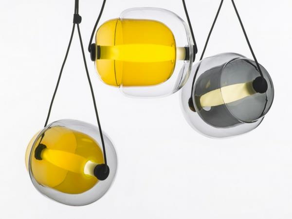 Κρεμαστά φωτιστικά κρυστάλλινα χρώματα πυρήνα φυσικές λάμπες φωτός λαμπτήρες