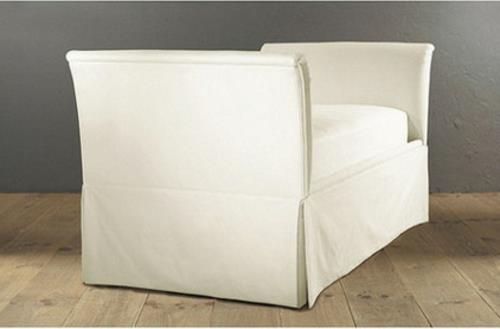 Καρεκλάκι και καναπές -κρεβάτι συμπαγές χωρίς πλάτες πλάτης