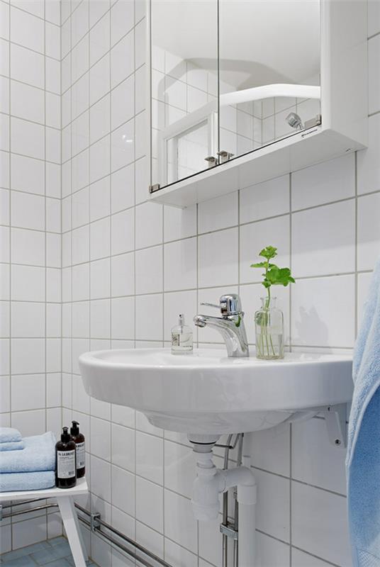 Γοητευτικό διαμέρισμα ενός δωματίου στη Σουηδία με λευκό μπάνιο