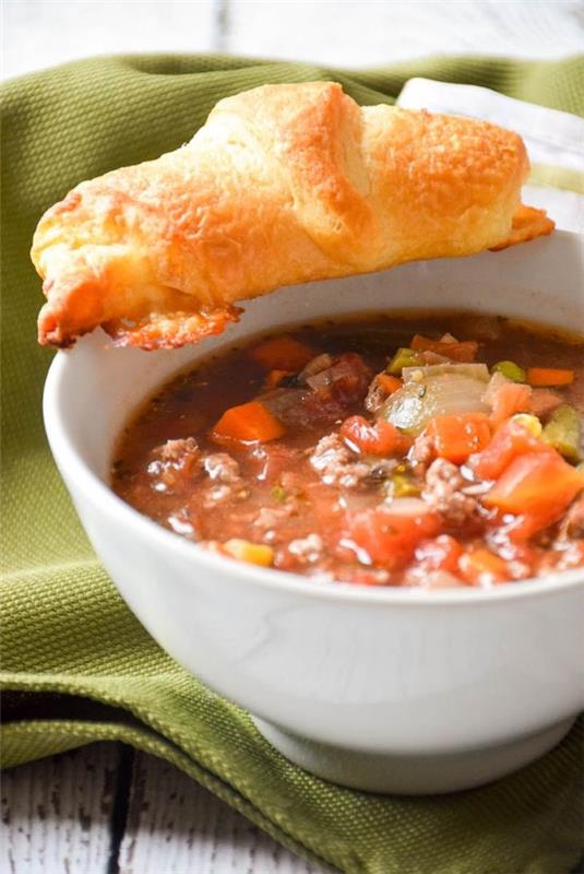 Cheeseburger Soup - νόστιμη και υγιεινή συνταγή για τους λάτρεις του γρήγορου φαγητού σούπα χάμπουργκερ νόστιμη