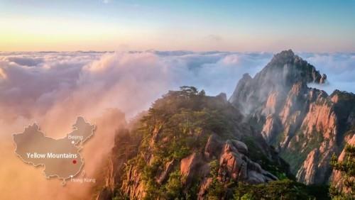 Η Κίνα επισκέπτεται τα κίτρινα βουνά και κόβει την εκπληκτική δημοφιλή δημοφιλή ταξιδιωτικό προορισμό