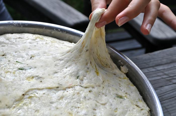 Breadωμί Ciabatta από πάνω βότανα ciabttas