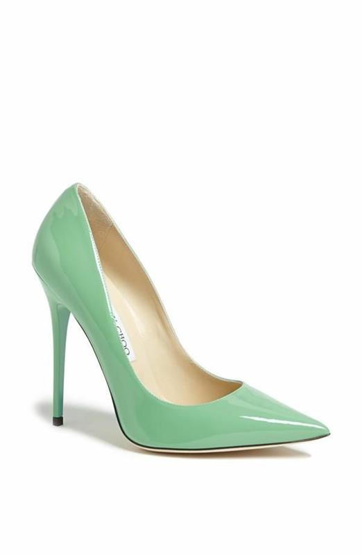 Κοκτέιλ φορέματα που ταιριάζουν παπούτσια αντλούν πράσινο dresscode