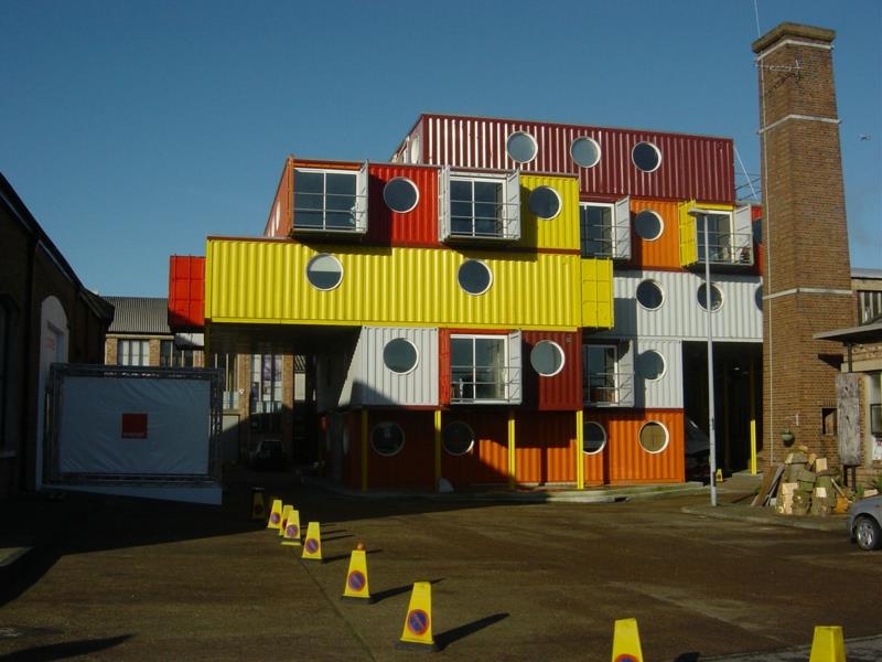 Αρχιτεκτονική δοχείων αξιόλογα σπίτια εμπορευματοκιβωτίων από την Ευρώπη