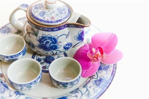 πορσελάνινο λευκό μπλε τσάι κομψό δώρο