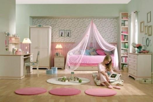 Δροσερό ιδέες δωματίων μικρών παιδιών ροζ χαλί