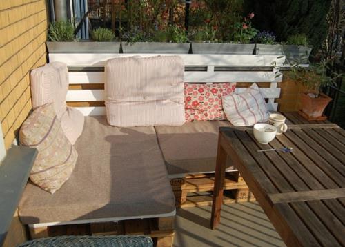 ιδέες για μπερδέματα καναπέδες κήπος Δροσερά έπιπλα από Euro παλέτες DIY