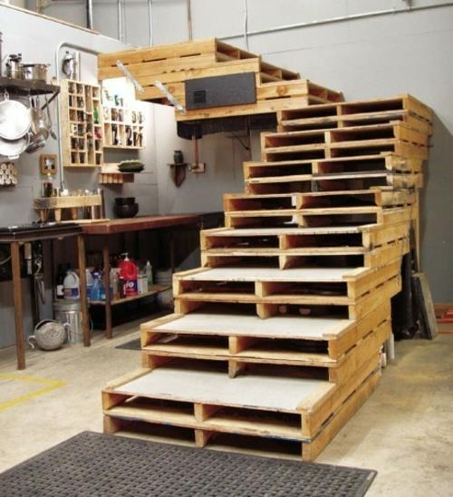 tinkering ιδέες σκάλες Δροσερά έπιπλα από Euro παλέτες DIY
