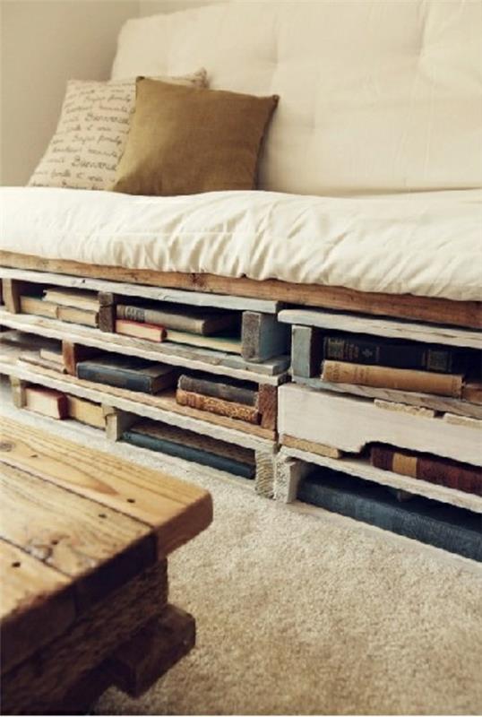 Τα κρεβάτια DIY από ξύλινες παλέτες είναι μαλακά μαξιλάρια