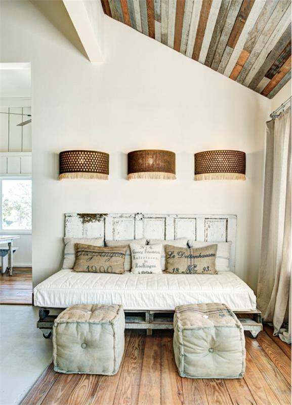 DIY κρεβάτια από ξύλινες παλέτες σοφίτα διαμέρισμα σοφίτας