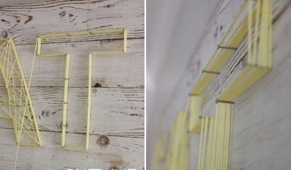 DIY ιδέες διακόσμησης από ξύλινο κορδόνι τεχνικής πράσινης