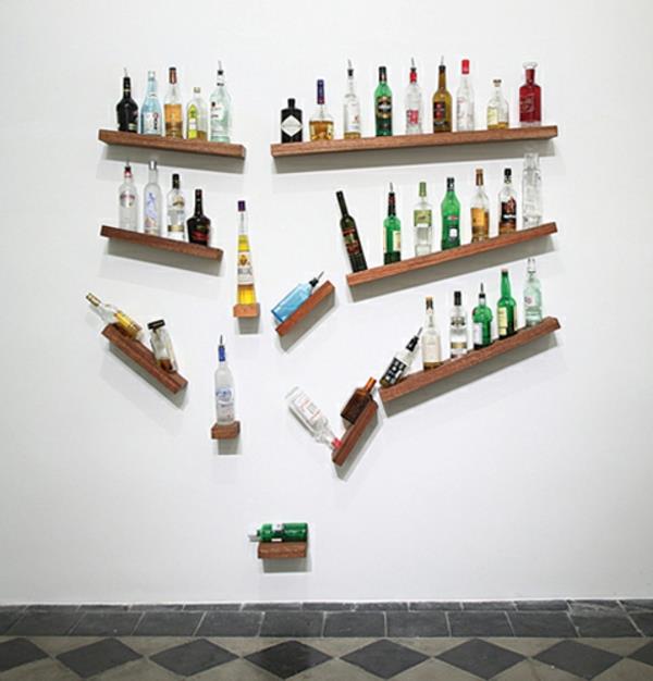 Ιδέες διακόσμησης βρεφικό δωμάτιο ράφια μπουκάλια τέχνη