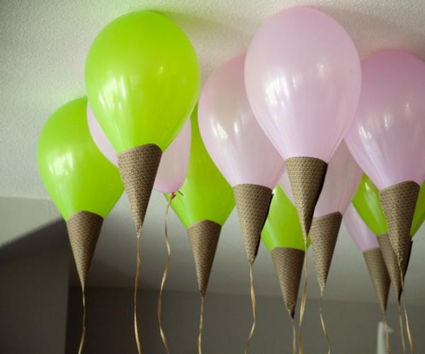 DIY ιδέες διακόσμησης παγωτό πάρτι