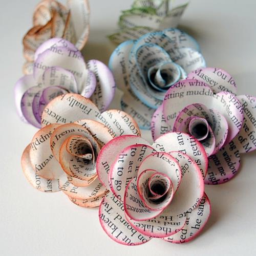DIY χαρτί διακόσμηση λουλούδια ιδέα χρώματα κοσμήματος