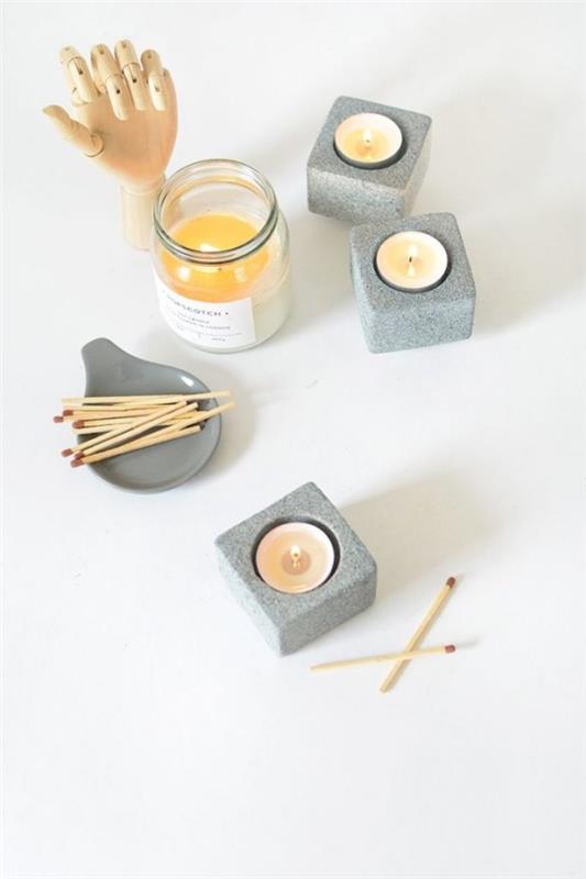 Διακόσμηση DIY μικρά κεριά
