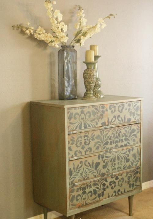 DIY ιδέες διακόσμησης για βαμμένα συρταριέρα επίπλων μοντέρνα ενδιαφέροντα