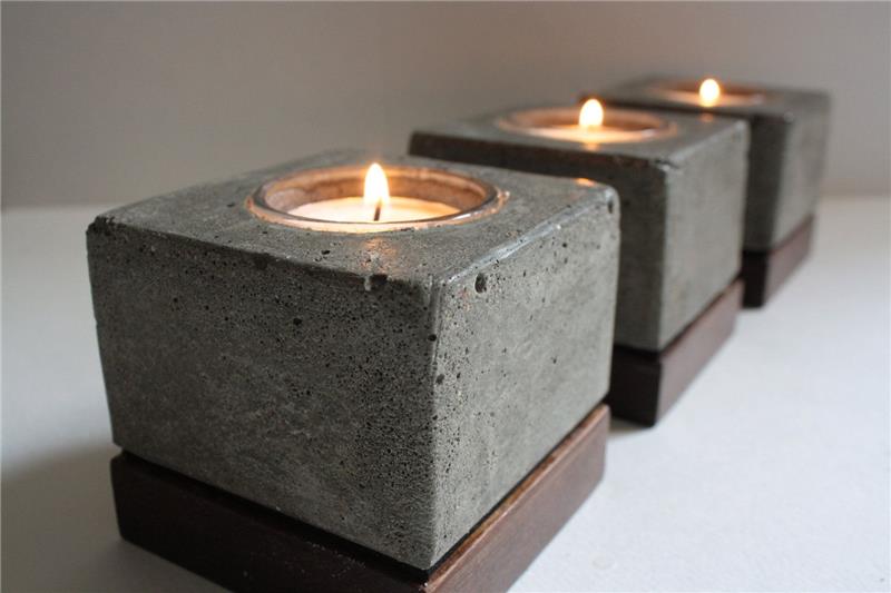 Ιδέες DIY - τετράγωνες ιδέες - φτιάξτε μόνοι σας κάτοχους κεριών