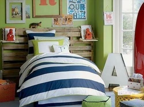 DIY κεφαλάρι από παλέτες ευρώ, παιδικό δωμάτιο με θέμα τη θάλασσα