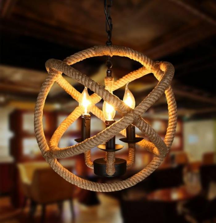 DIY LAMPS φτιάξτε μόνοι σας λάμπα DIY αμπαζούρ φτιάξτε τον εαυτό σας σχοινί σφαίρα