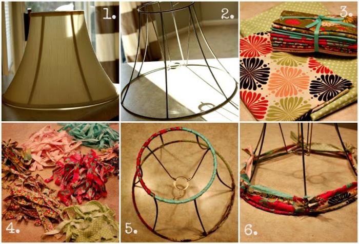 Λαμπτήρες DIY LAMPS φτιάξτε τη δική σας λάμπα DIY αμπαζούρ φτιάξτε μόνοι σας αποκόμματα υφάσματος